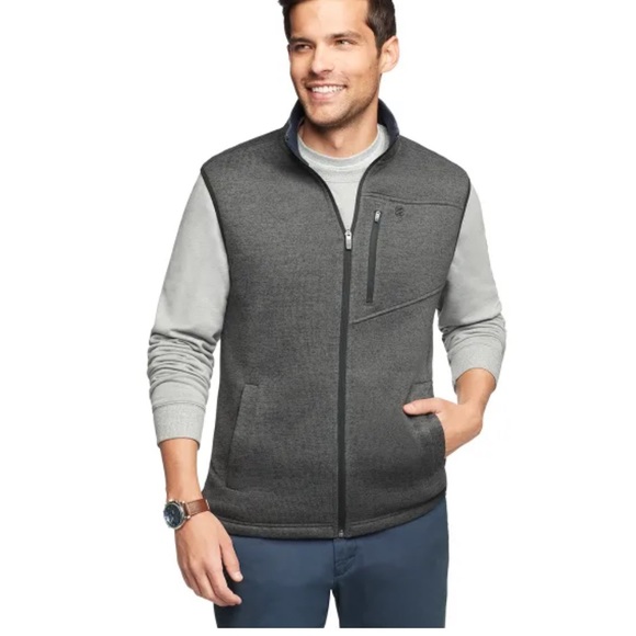 Izod Other - IZOD ~ Men's Advantage Performance Asphalt (Gray) Full Zip Up Vest~Small